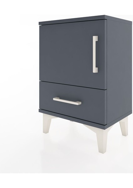 Arges Komodin 2 Raflı Tek Kapaklı 44X30X64 Antrasit-Antrasit modelleri