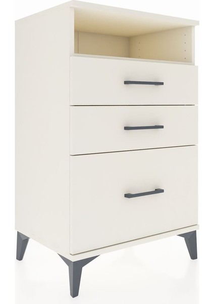 Hyperion Komodin Tek Raflı 3 Çekmeceli 60X44X96 Aytaşı-Aytaşı fiyatları