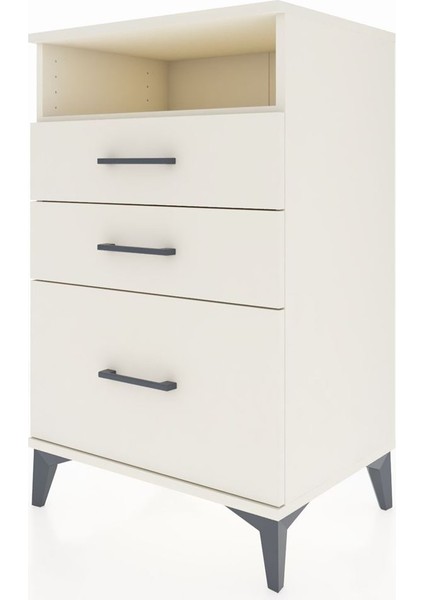 Hyperion Komodin Tek Raflı 3 Çekmeceli 60X44X96 Aytaşı-Aytaşı modelleri