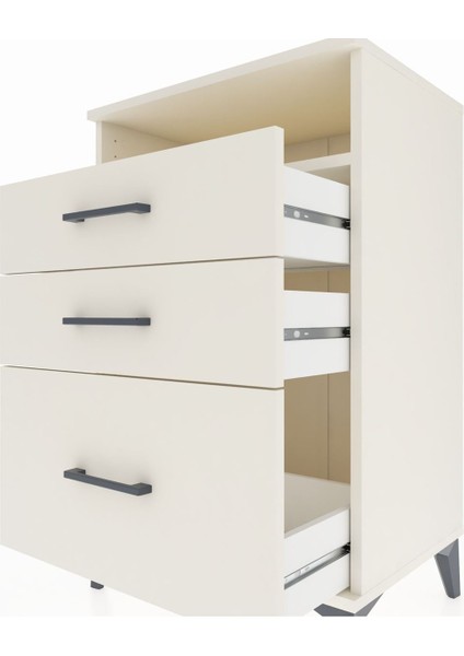 Hyperion Komodin Tek Raflı 3 Çekmeceli 60X44X96 Aytaşı-Aytaşı indirimleri