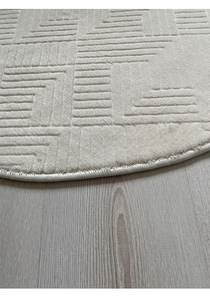 Krem Renkli Yuvarlak Kaymaz Tabanlı Yolluk Halı, Banyo ve Tuvalet Için Rahatlık modelleri