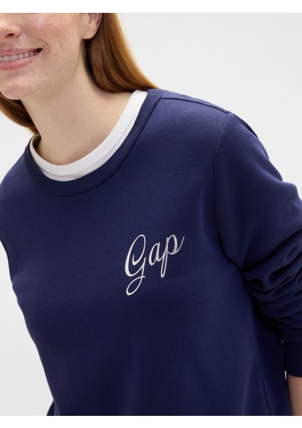 Kadın Lacivert Relaxed Gap Logo Sweatshirt modelleri
