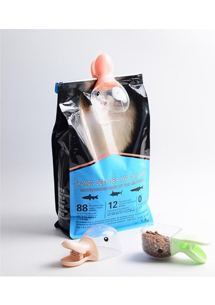 Ördek Tasarımlı Mandallı Tazelik Koruyan Ölçekli Kuru Mama Kaşığı Mama Ölçeği (4172) fırsatları