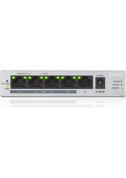 5 Port Gigabit Unmanaged Switch | 4x Poe+ | 60 Watt