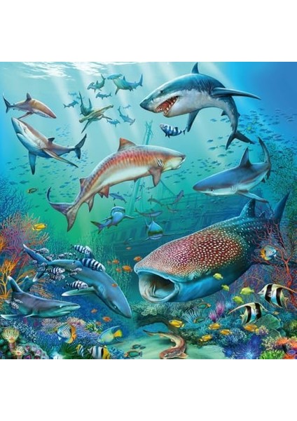 51496 3X49P Puz Okyanus Hayvanları, Çok Renkli fiyatları