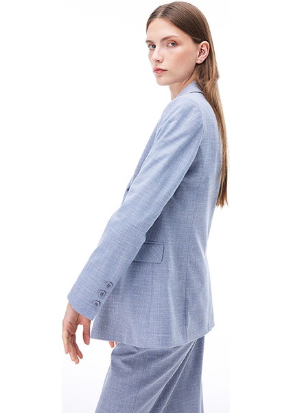 Arges Slim Fit Ekose Desen Standart Boy Takma Kol Ceket Yaka Indıgo Ceket modelleri
