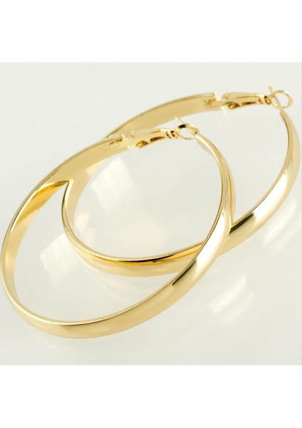 Kalın Halka Çelik Küpe 5 cm