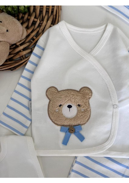 %100 Pamuk Yenidoğan Erkek Bebek 5 Parça Hastane Çıkış Seti modelleri