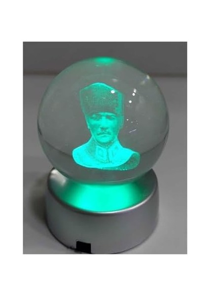 Cam Küre Atatürk Renk Değiştiren LED Işıklı Gece Lambası Dekoratif Hediyelik fiyatları