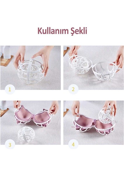 3 Adet Plastik Sütyen Koruyucu Yıkama Topu