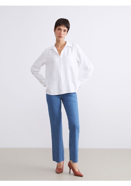 Yeni Sezon Straight Fit Kadın Jean Pantolon