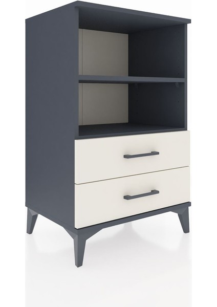 Hyperion Komodin 2 Raflı 2 Çekmeceli 60X44X96 Antrasit-Aytaşı fiyatları