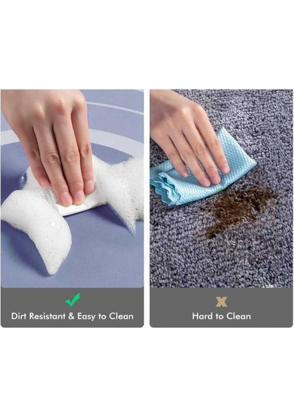 Su Emici Paspas, Şık Tasarım, Kaymaz Taban, 40X60 cm Kare Paspas, Gri fırsatları