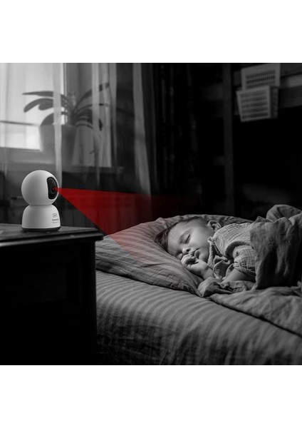 Security P1 Lite Indoor 2k 3mp Wi-Fi Güvenlik Kamerası Aı Algılama, 8x Zoom, Alexa ve Google Uyumlu modelleri