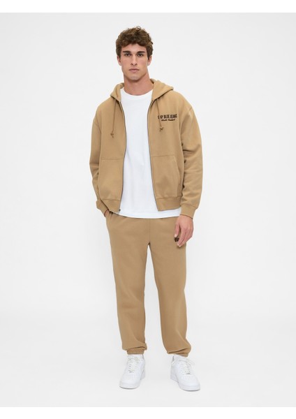 Erkek Kahverengi Vintagesoft Gap Logo Fermuarlı Sweatshirt indirimleri