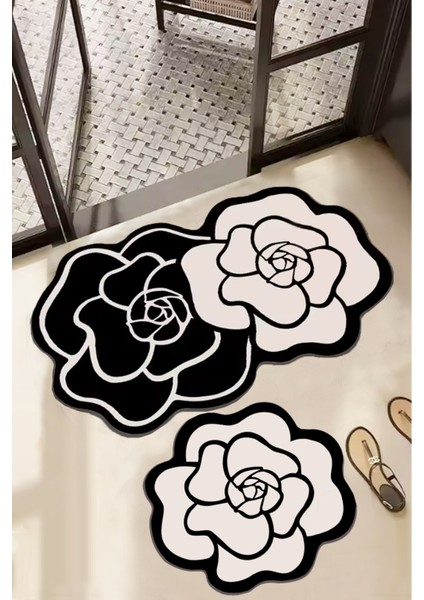 Renkli 2'li Banyo Paspası Seti, Kaydırmaz Taban, Yumuşak ve Dayanıklı