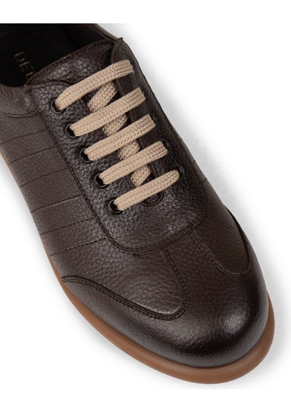 Erkek Hakiki Deri Kahverengi Günlük Ayakkabı - 01826MKHVC32 indirimleri