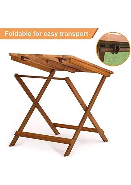 Sydney Masif Ahşap Katlanır Bahçe Masası, 75X75X73 Cm, Teak modelleri