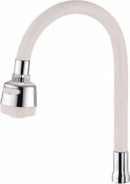 Renkli Silikonlu Oynar Başlıklı 2 Fonksiyonlu Spiral Musluk Başlığı - Beyaz (4172) fırsatları