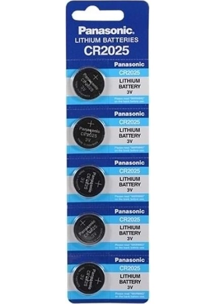 2025 3V Lityum Düğme Pil 5'li Paket