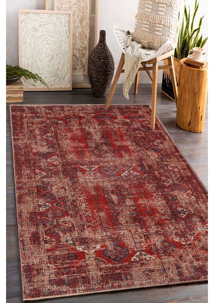 Kırmızı Dijital Baskılı Yolluk, Salon ve Mutfak Için Yıkanabilir Konfor fiyatları