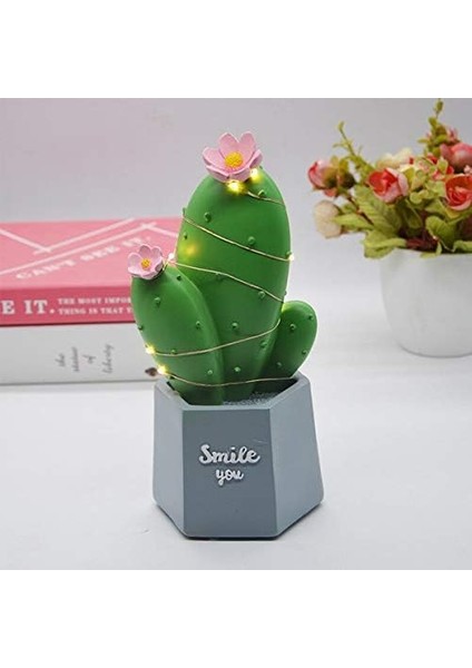 LED Işıklı Kaktüs Biblo Ev Dekorasyon ve Hediyelik Eşya LED Aydınlatma modelleri