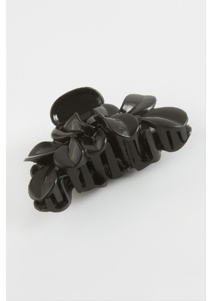 Çiçek Siyah Renkli Mandal Toka 10 cm