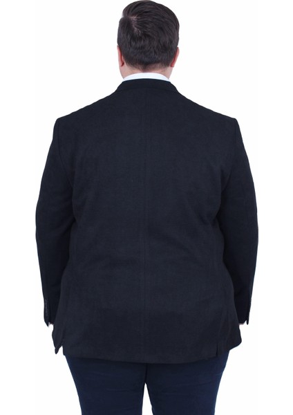 Mocgrande Erkek Büyük Beden 4 Drop Blazer Şönili Ceket 500602 Sıyah fırsatları