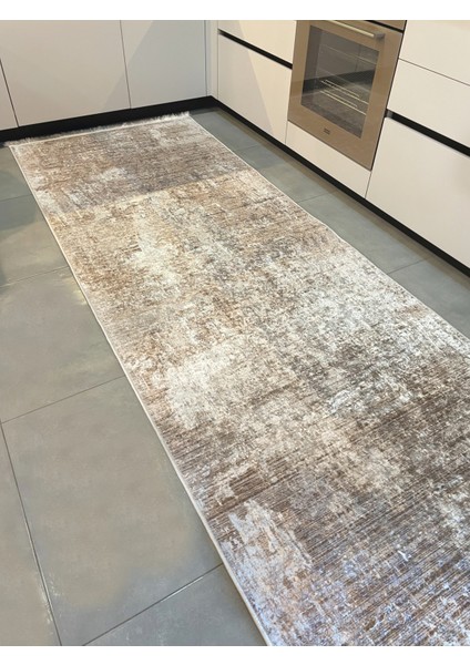 Bej Kaymaz Taban Saçaklı Koridor Yolluk Halı, Şık ve Dayanıklı Ev Dekorasyonu fiyatları