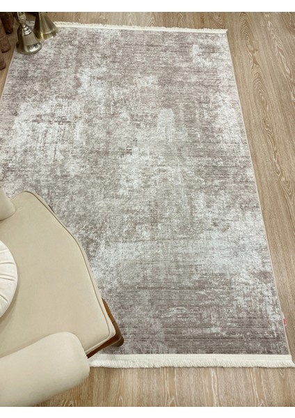 Bej Kaymaz Taban Saçaklı Koridor Yolluk Halı, Şık ve Dayanıklı Ev Dekorasyonu indirimleri