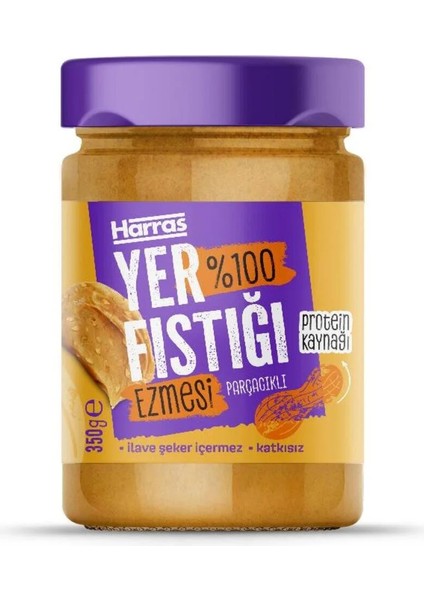 Harras Katkısız %100 Yer Fıstığı Ezmesi 350GR Ilave Şeker Içermeyen