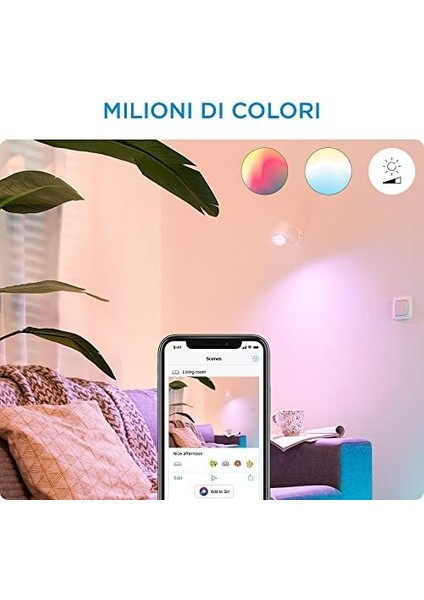 Imageo 3&apos;lü Spot Ayarlanabilir Beyaz ve Renkli, Tavan Lambası, Kısılabilir, Ila Soğuk Beyaz, 16 Milyon Renk, Wi-Fi Üzerinden Uygulama/ses Üzerinden Akıllı Kontrol, Beyaz modelleri