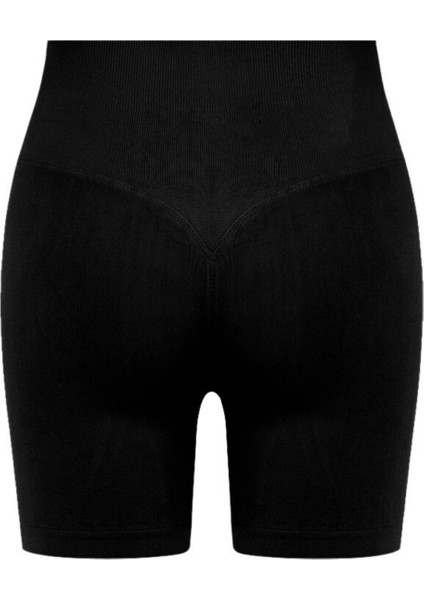 Luna Büzgülü Seamless Toparlayıcı Yüksek Bel Push-Up Dikişsiz Spor Şort - Siyah indirimleri