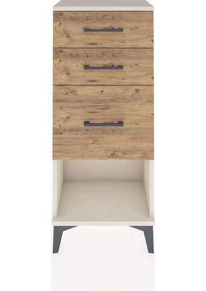 Arges Komodin 3 Çekmeceli 44X30X106 Aytaşı-Çam