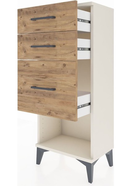 Arges Komodin 3 Çekmeceli 44X30X106 Aytaşı-Çam fırsatları