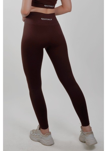 Virtus Push Up Seamless/dikişsiz Büzgüsüz Tayt Kahverengi