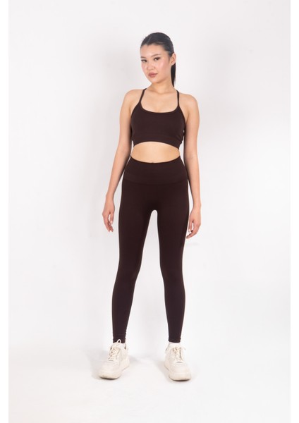 Virtus Push Up Seamless/dikişsiz Büzgüsüz Tayt Kahverengi indirimleri