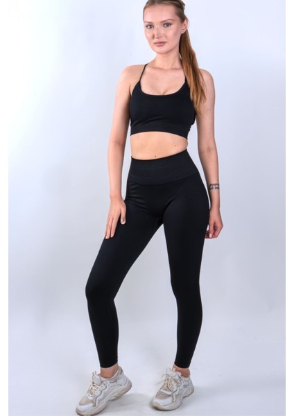 Virtus Push Up Seamless/dikişsiz Büzgüsüz Tayt Siyah fırsatları