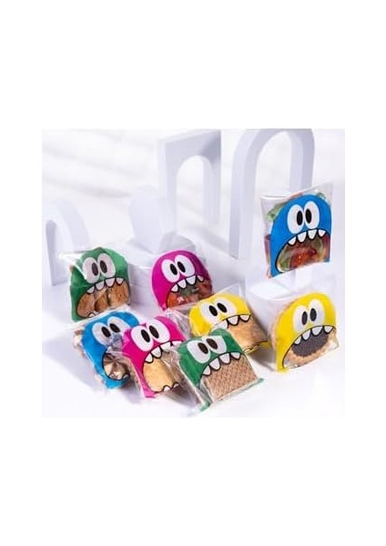 Yeşil Canavar Desenli Cake Pops ve Kurabiye Poşeti, 10X15 cm 100 Adet fiyatları