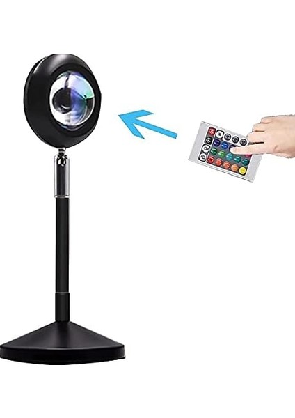 Kumandalı Gün Batımı Projektörü Rgb 16 Renk Ufo Projeksiyon USB Masa Lambası modelleri