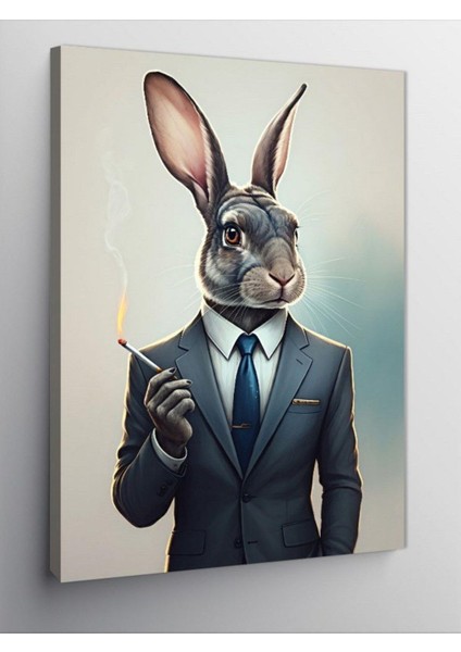 Kanvas Tablo Sigara Tavşanı 100 x 140 CNVSDKEY-124960-100-140