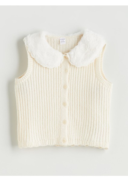 Yeni Sezon Bisiklet Yaka Kız Çocuk Triko Yelek