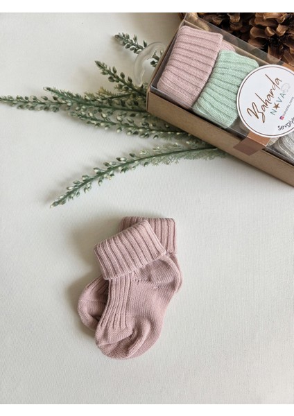 %100 Pamuk Bebek Soket Kutulu Çorap 5'li Set indirimleri