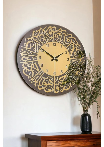 46 cm Gerçek Ayna Pleksi Rakam Dekoratif Duvar Saati