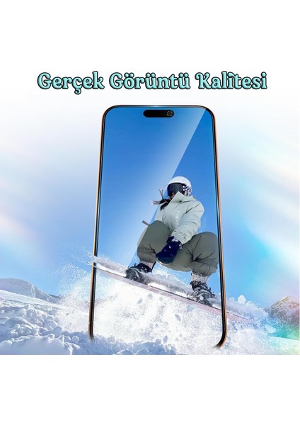 iPhone 17 Pro Max Hayalet Ekran Koruyucu Gerçek 23° Temperli Cam, (Otomatik Takma Aparatlı) Full Cam modelleri