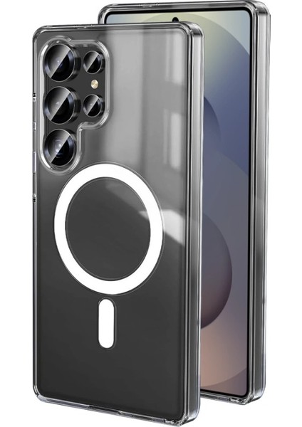 Samsung Galaxy S25 Ultra Kılıf Magneticsafe Şeffaf Silikon - Şeffaf