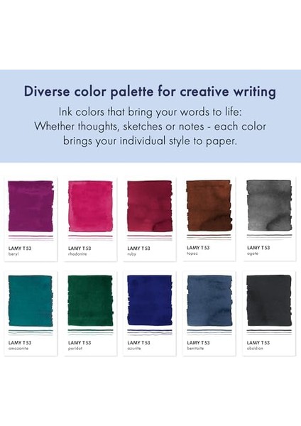 T53-360 Crystal T53 Şişe Mürekkep Azurite modelleri