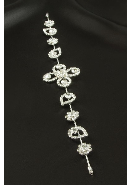 Çiçek Taşlı Saç Aksesuarı