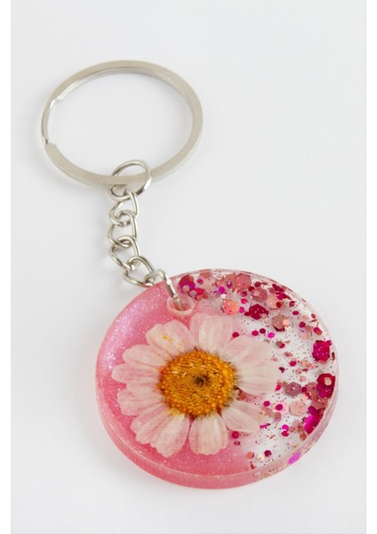 Papatya Epoksi Anahtarlık