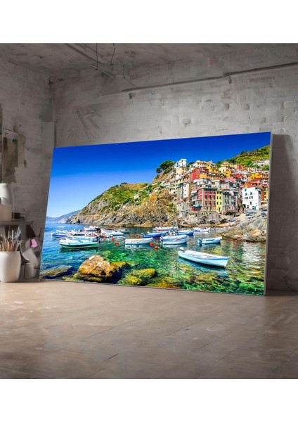 Kanvas Tablo Riomaggiore Köyü Dekoratif Kanvas Tablo 30 x 40